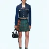 Andersson Bell Adelina Buckle Opening Micro Jacket Awa520W(Indigo Blue)-Women Outerwear