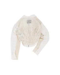 Andersson Bell Alba Patchwork Lace Shirts Atb933W(Off White)-Women Blouses