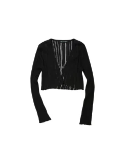Andersson Bell Alena Clear Stripe Cardigan Atb744W(Black)-Women Knitwear