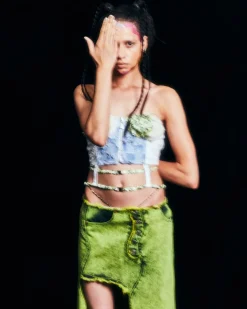Andersson Bell Arina Green Garden Backless Bustier Atb944W(L/Green)-Women Tops