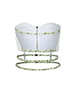 Andersson Bell Arina Green Garden Backless Bustier Atb944W(L/Green)-Women Tops