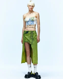 Andersson Bell Arina Green Garden Backless Bustier Atb944W(L/Green)-Women Tops