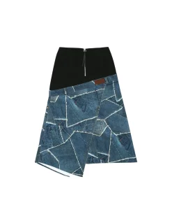 Andersson Bell Baggy Patch-Effect Skirt Apa632W(Black)-Women Skirts