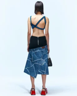 Andersson Bell Baggy Patch-Effect Skirt Apa632W(Black)-Women Skirts