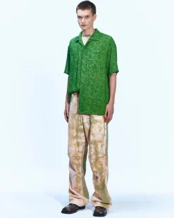 Andersson Bell Bali Sheer Open Collar Shirts Atb843M(Green)-Men Shirts