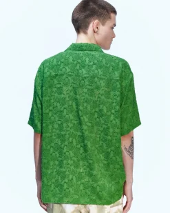 Andersson Bell Bali Sheer Open Collar Shirts Atb843M(Green)-Men Shirts