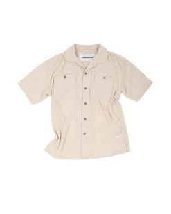 Andersson Bell Bali Sheer Open Collar Shirts Atb843M(Ecru)-Men Shirts