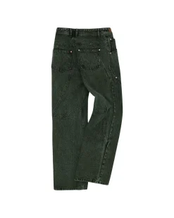 Andersson Bell Brick Curve Panel Wide Jeans Apa609M(D.Green)-Men Trousers