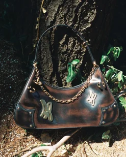 Andersson Bell Butterfly Ab Logo Chain Bag Aaa330W(D/Brown)-Women Bags