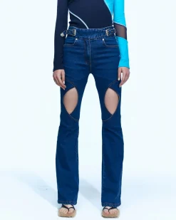 Andersson Bell Cara Curve Layered Denim Jeans Apa551W(Blue)-Women Jeans