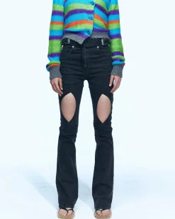 Andersson Bell Cara Curve Layered Denim Jeans Apa551W(Black)-Women Jeans