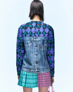 Andersson Bell Carl Painted Denim Print Top Atb926W(Multi)-Women Tops