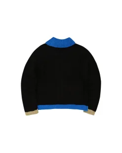 Andersson Bell Collar Zip Knit Cardigan Atb853M(Black)-Men Outerwear