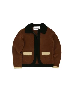 Andersson Bell Collar Zip Knit Cardigan Atb853M(Brown)-Men Outerwear