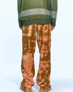 Andersson Bell Corduroy Cargo Flash Pants Apa591M(Orange)-Men Trousers