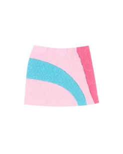 Andersson Bell Cotton Candy Chiffon Crinkle Mini Skirt Apa628W(Multi)-Women Skirts