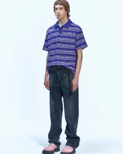 Andersson Bell Crea Boucle Collar Knit Atb863M(Purple)-Men Knitwear
