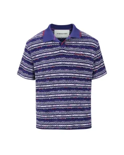Andersson Bell Crea Boucle Collar Knit Atb863M(Purple)-Men Knitwear