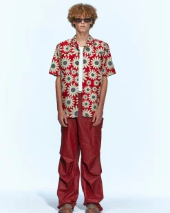 Andersson Bell Daisy Jacquard Shirts Atb954M(Red)-Men Shirts