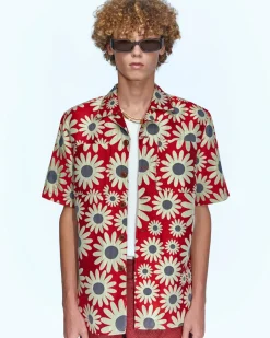 Andersson Bell Daisy Jacquard Shirts Atb954M(Red)-Men Shirts