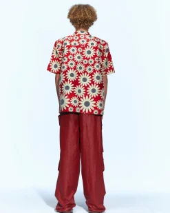 Andersson Bell Daisy Jacquard Shirts Atb954M(Red)-Men Shirts