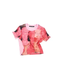 Andersson Bell David Chiffon Crinkle T-Shirts Atb967W(Pink)-Women Tops