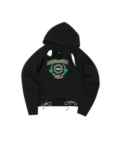 Andersson Bell (Essential) Cut Out Authentic Logo Hoodie Atb896W(Black)-Women Sweatshirts