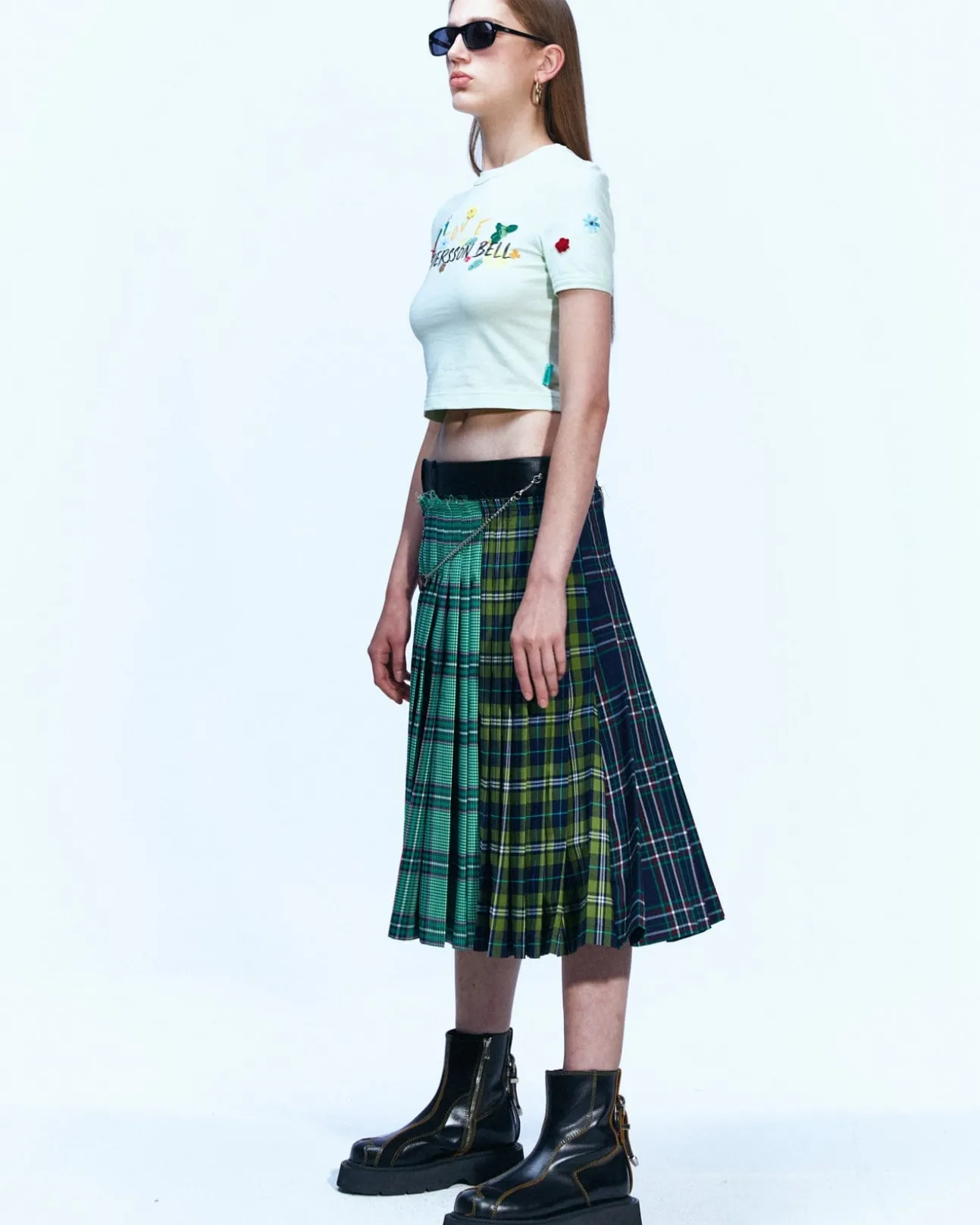 Andersson Bell (Essential) Dasha Flower Garden Logo T-Shirt Atb894W(Pale Mint)-Women Tops