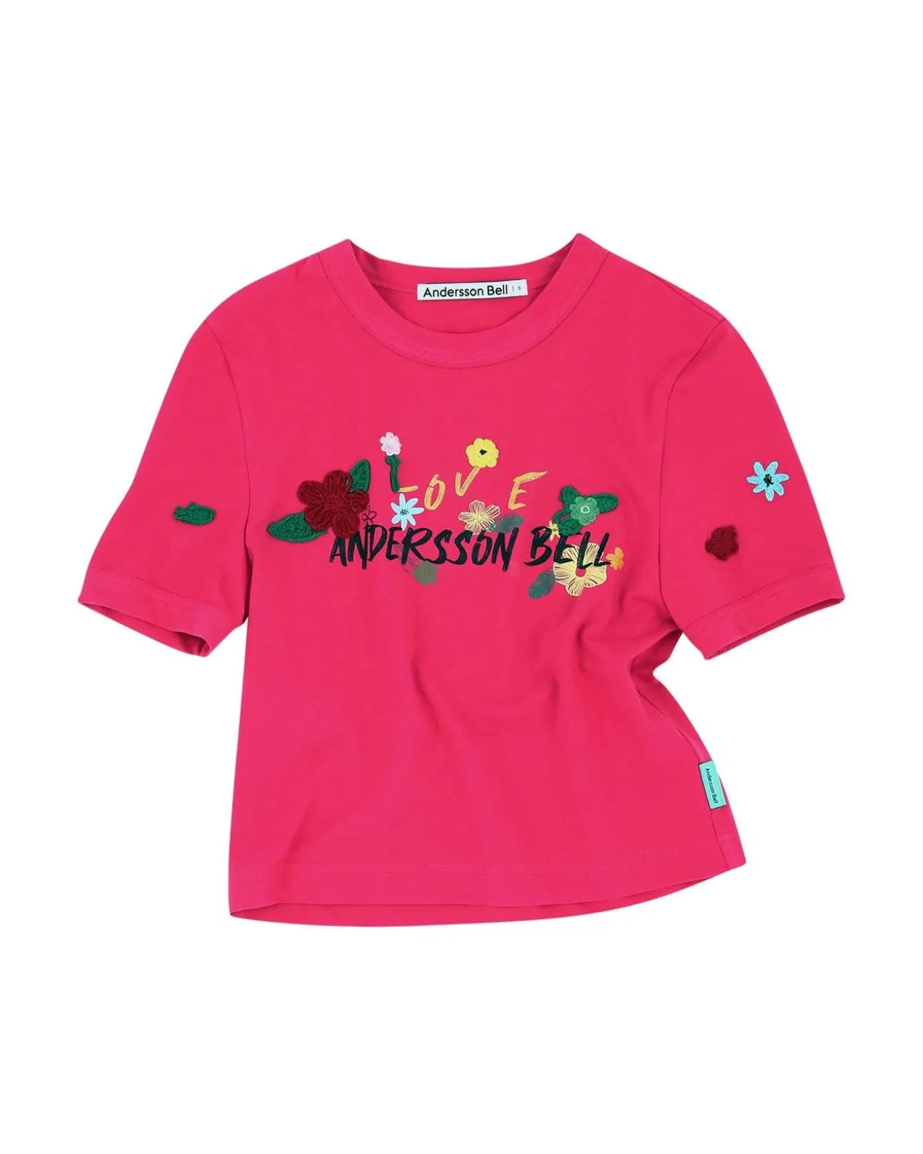 Andersson Bell (Essential) Dasha Flower Garden Logo T-Shirt Atb894W(Pink)-Women Tops
