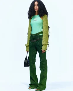 Andersson Bell (Essential) Mushroom Me Embroidery Tank Top Atb895W(Mint)-Women Tops