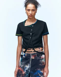 Andersson Bell (Essential) New Rework Tshirts Atb969W(Black)-Women Tops