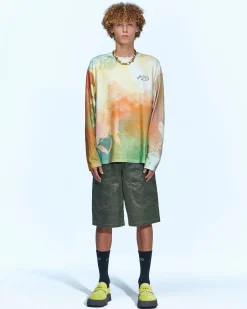 Andersson Bell (Essential) Rhino Tie Dye Print L/S T-Shirt Atb973M(Multi)-Men T-Shirts