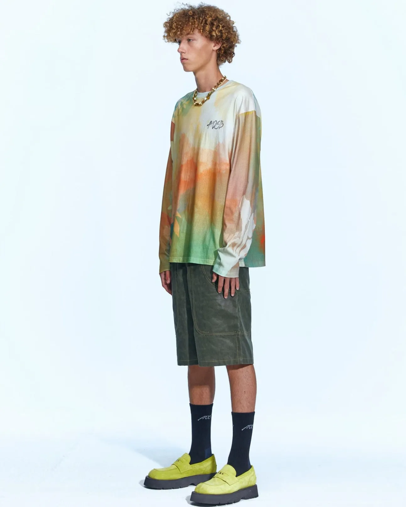 Andersson Bell (Essential) Rhino Tie Dye Print L/S T-Shirt Atb973M(Multi)-Men T-Shirts