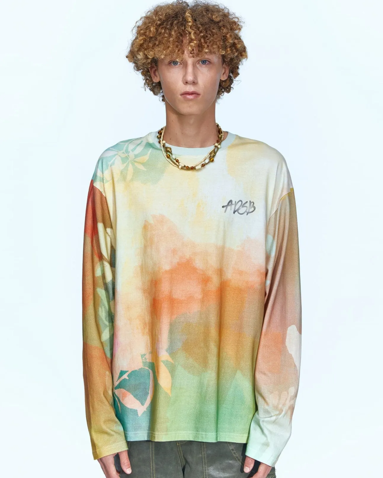 Andersson Bell (Essential) Rhino Tie Dye Print L/S T-Shirt Atb973M(Multi)-Men T-Shirts