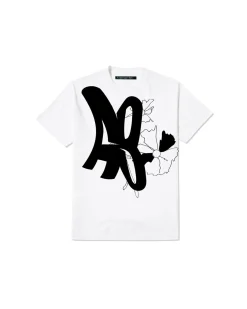 Andersson Bell (Essential) Unisex Ab Logo T-Shirt Atb842U(White/Black)-Men T-Shirts
