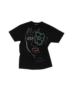 Andersson Bell (Essential) Unisex Flower Man T-Shirts Atb974U(Black)-Men T-Shirts