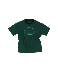 Andersson Bell (Essential) Unisex Logo Embroidery Ponte T-Shirts Atb902U(Green)-Men T-Shirts