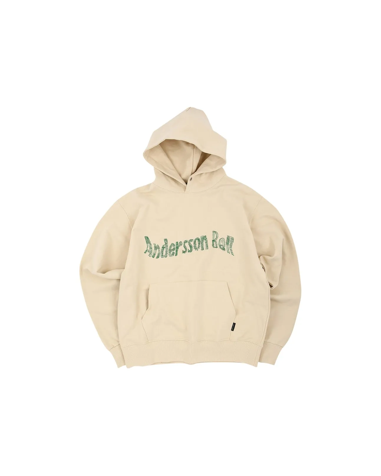 Andersson Bell (Essential) Unisex New Ab Logo Embroidery Hoodie Atb898U(Ivory)-Men Sweatshirts