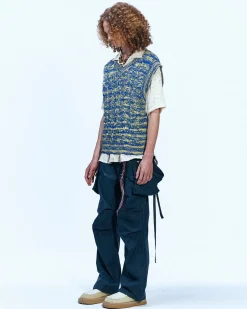 Andersson Bell Fatani Crack Cargo Pants Apa588M(Asphalt)-Men Trousers