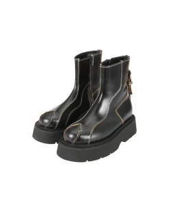 Andersson Bell Fia Western Raw Cut Ankle Boots Aaa331W(Black)-Women Shoes