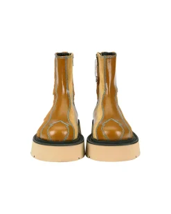 Andersson Bell Fia Western Raw Cut Ankle Boots Aaa331W(Brown)-Women Shoes