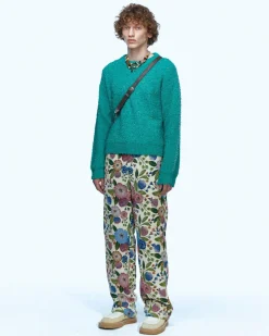 Andersson Bell Flover Jacquard Beach Pants Apa555M(Ivory)-Men Trousers