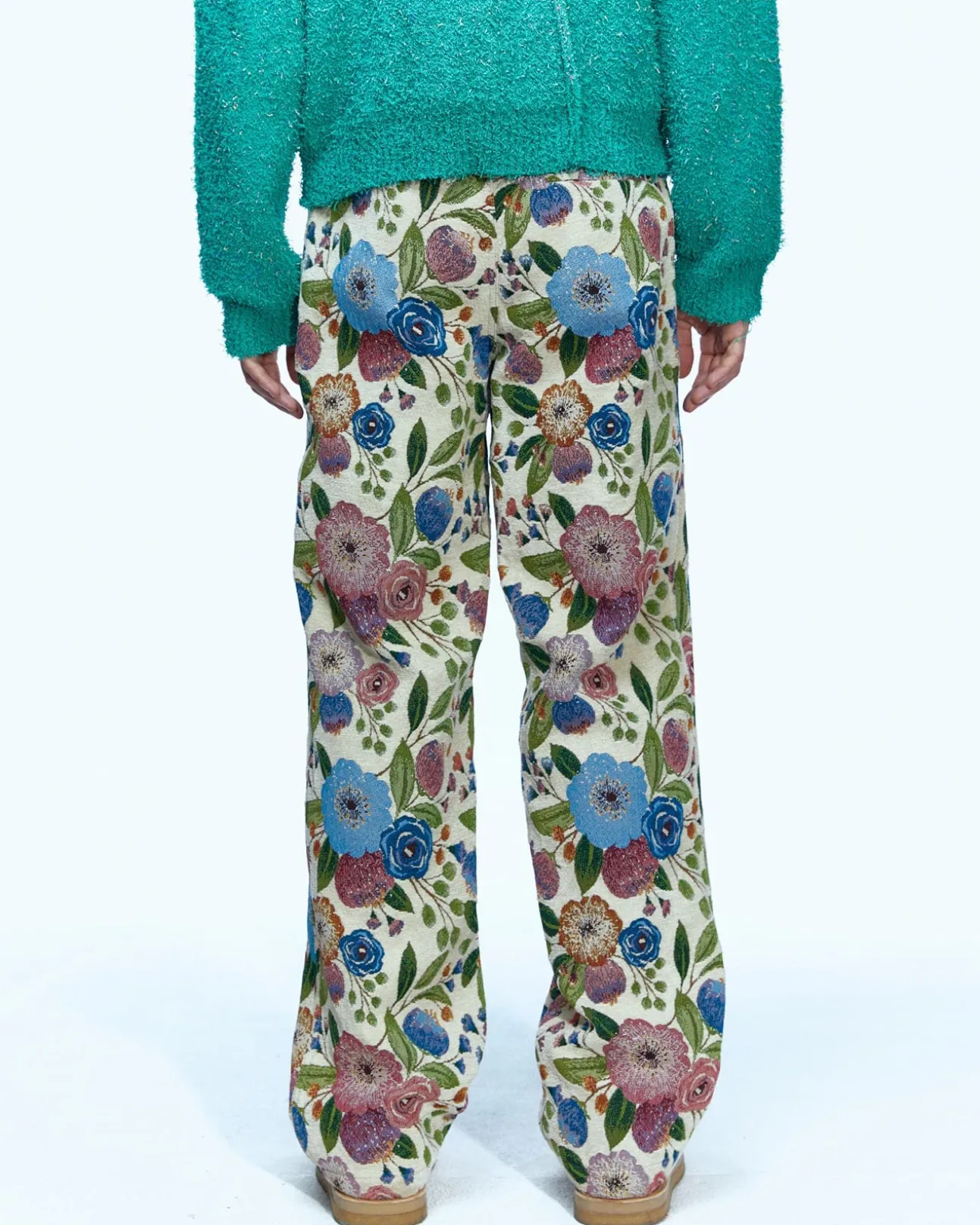 Andersson Bell Flover Jacquard Beach Pants Apa555M(Ivory)-Men Trousers