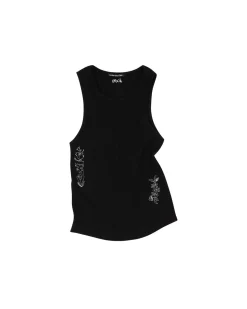 Andersson Bell Flower Man Waffle Sleeveless Atb966M(Black)-Men T-Shirts
