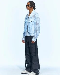 Andersson Bell Flower Sheer Zip-Up Jacket Awa532M(Sky White)-Men Outerwear
