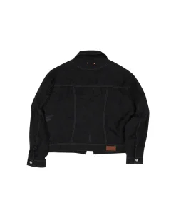 Andersson Bell Flower Sheer Zip-Up Jacket Awa532M(Black)-Men Outerwear