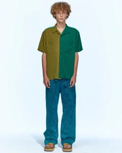 Andersson Bell Forest Half Knit Shirts Atb952M(Green)-Men Shirts