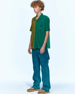 Andersson Bell Forest Half Knit Shirts Atb952M(Green)-Men Shirts