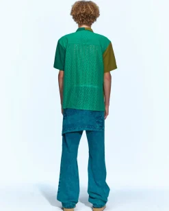 Andersson Bell Forest Half Knit Shirts Atb952M(Green)-Men Shirts