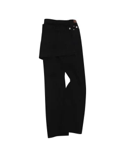 Andersson Bell Glen Overdyed Wrap Straight-Leg Jeans Apa643W(Black)-Women Jeans